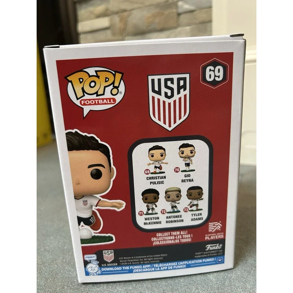 Funko Pop! World Cup Vinyl Figure Lot of 3 Messi #01 Pulisic #69 Clutch #84